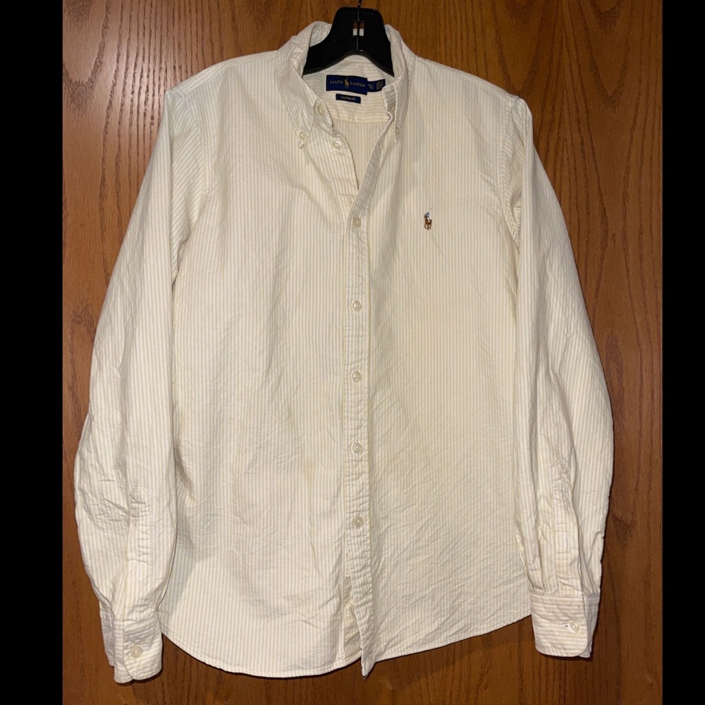 XL Yellow Ralph Lauren Button Down Shirt